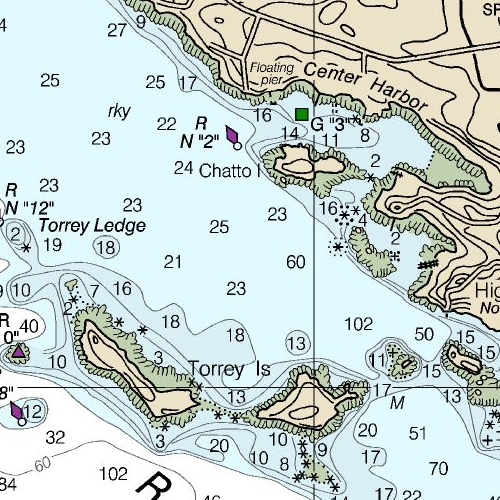 Center Harbor Nautical Map