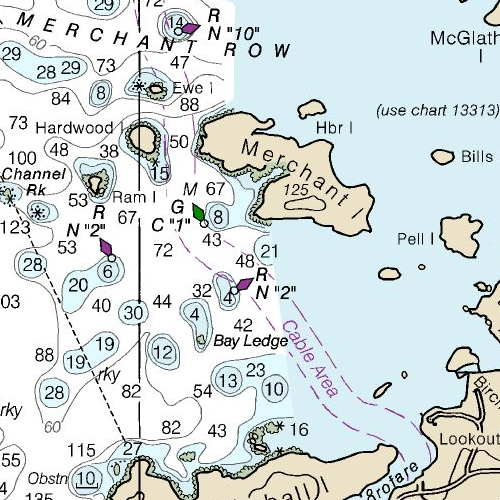 Merchant Island Nautical Map